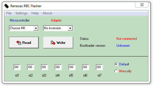 Renesas flash programmer схема